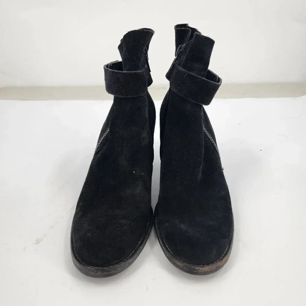 Paul Green Black Nubuck Sheridan Ankle Size Zip Comfort Chic Size 8‎